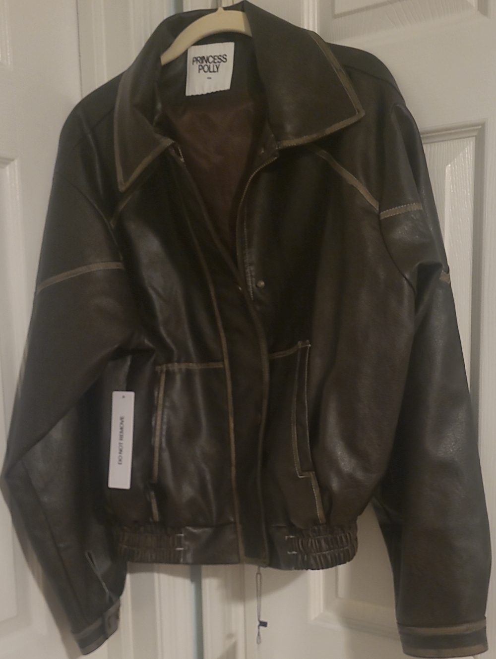 Princess Polly Faux Leather bomber Jacket ...NWT ..NEVER Worn